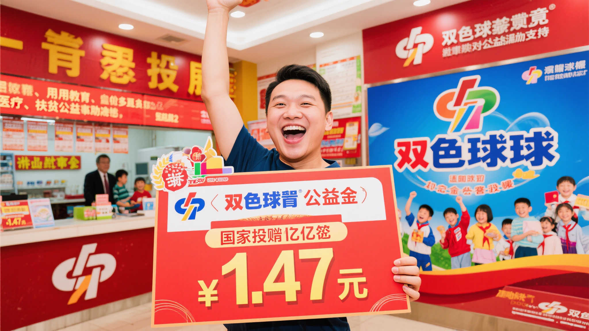 双色球2025-043期喜讯：8注一等奖诞生，公益金达1.47亿元