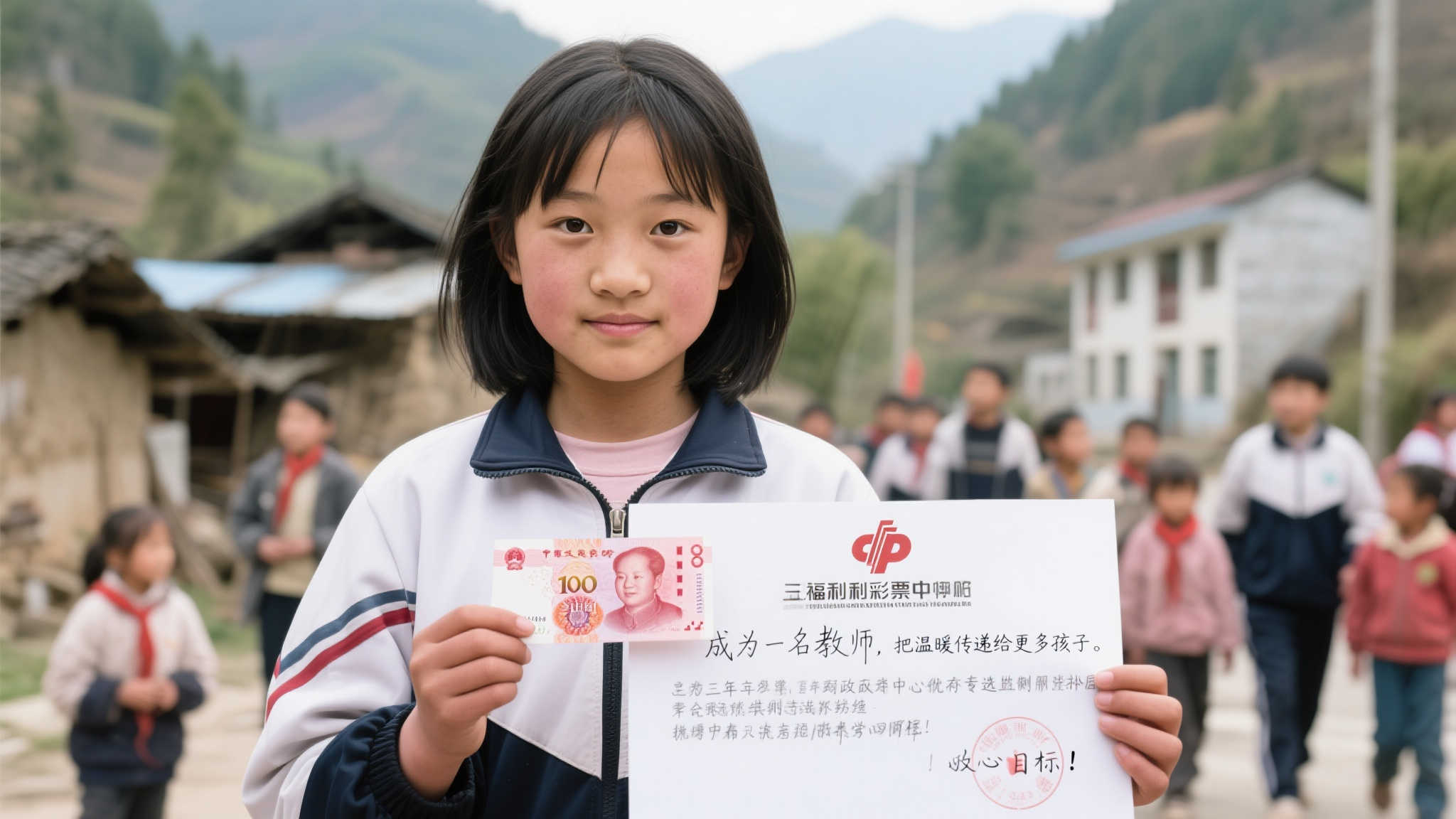 努力造就幸运:福彩公益金助学圆梦 王晓君,一位来自偏远山区的小女孩,由于家