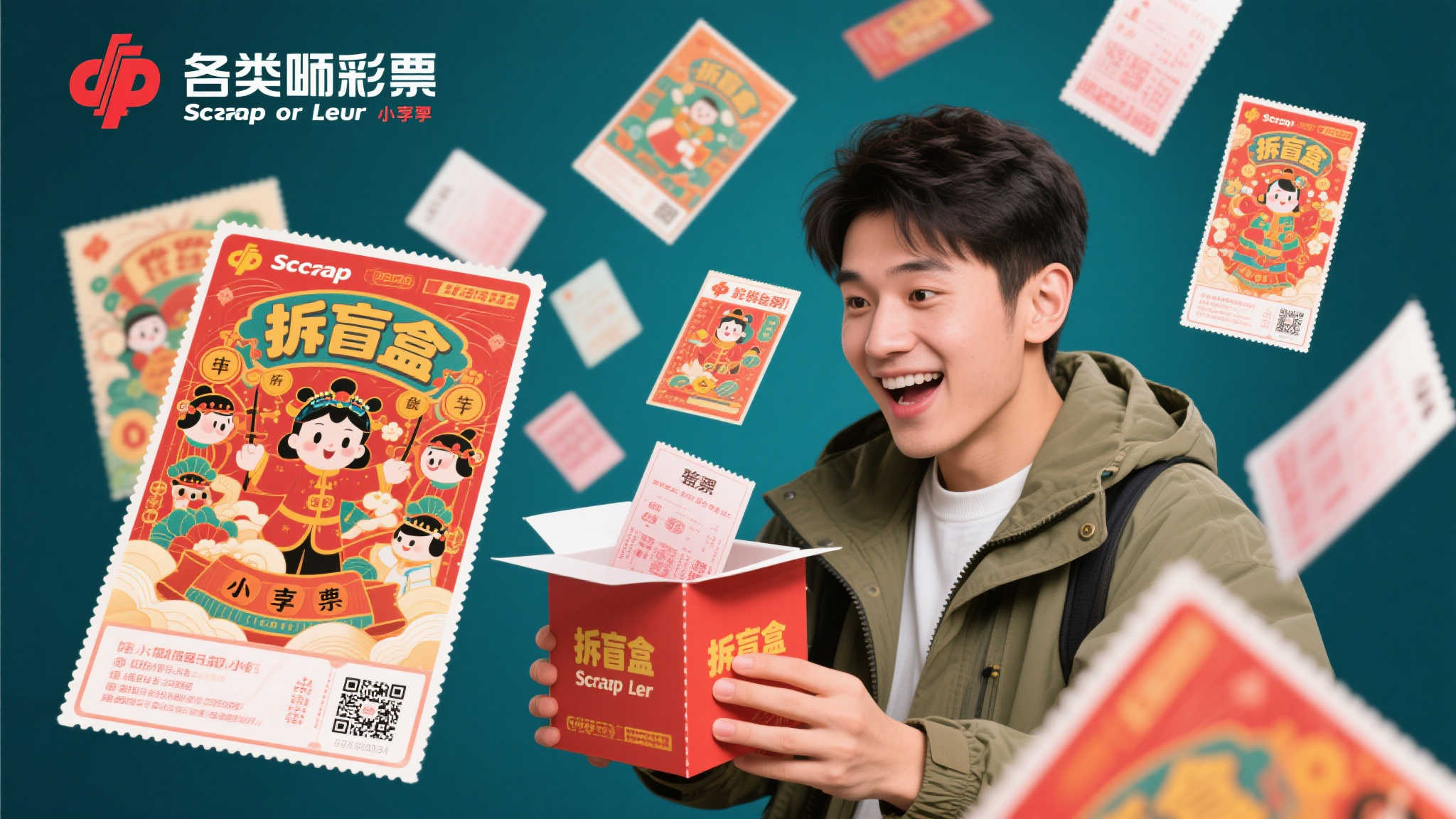 此外，福彩 scrap 乐的票面设计丰富