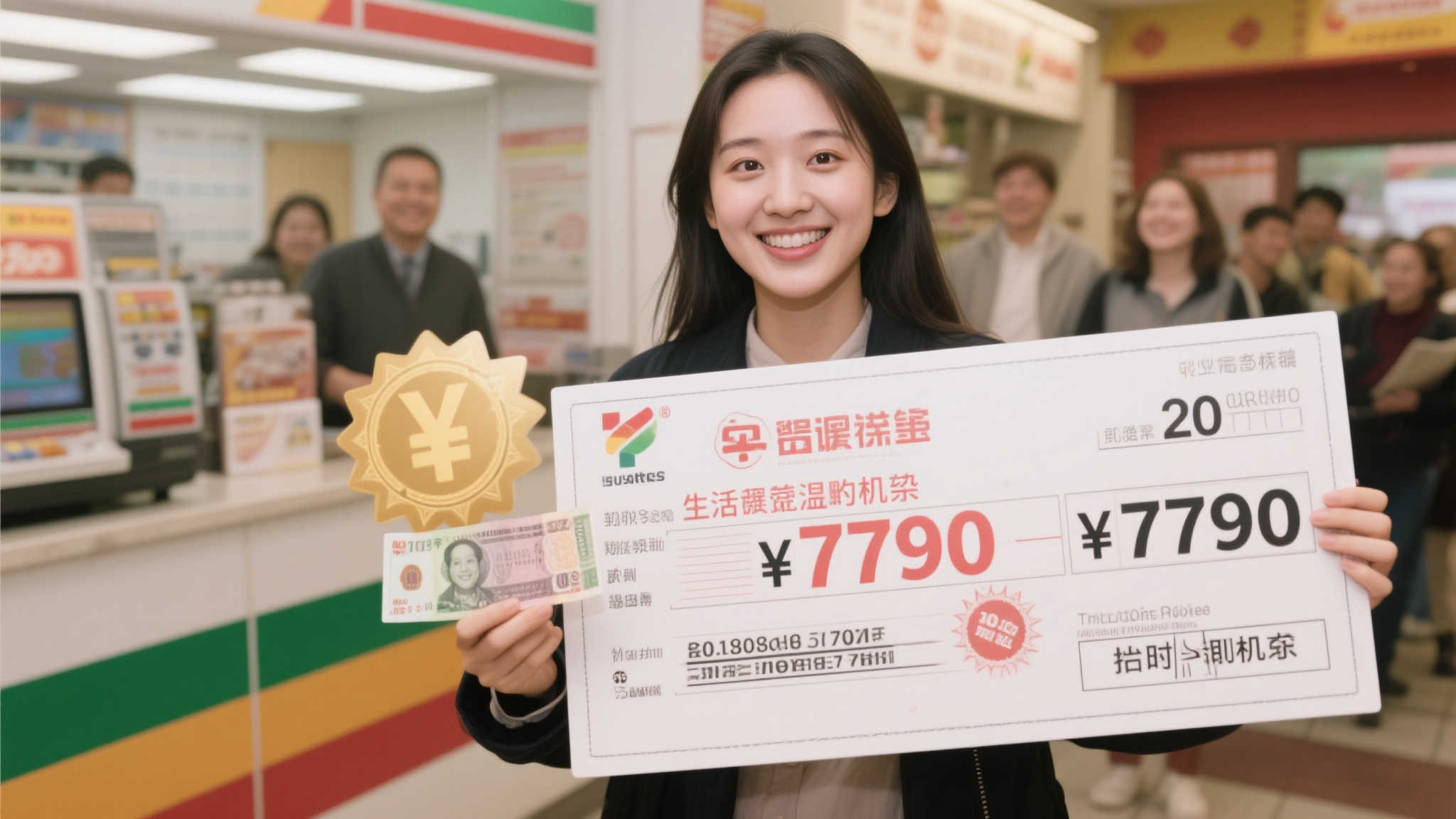 小姐姐20元机选喜中大乐透779万，奖金助力生活升级