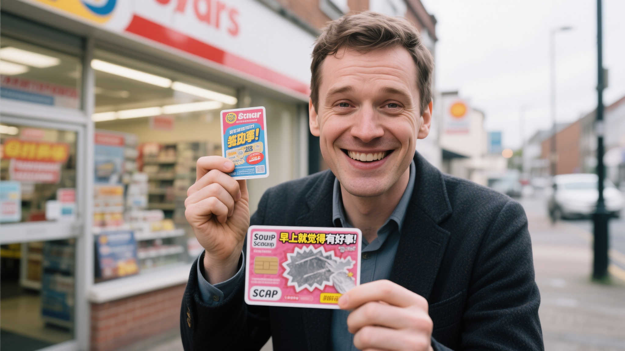 男子刮刮卡赢80万大奖：早起就预感有喜事