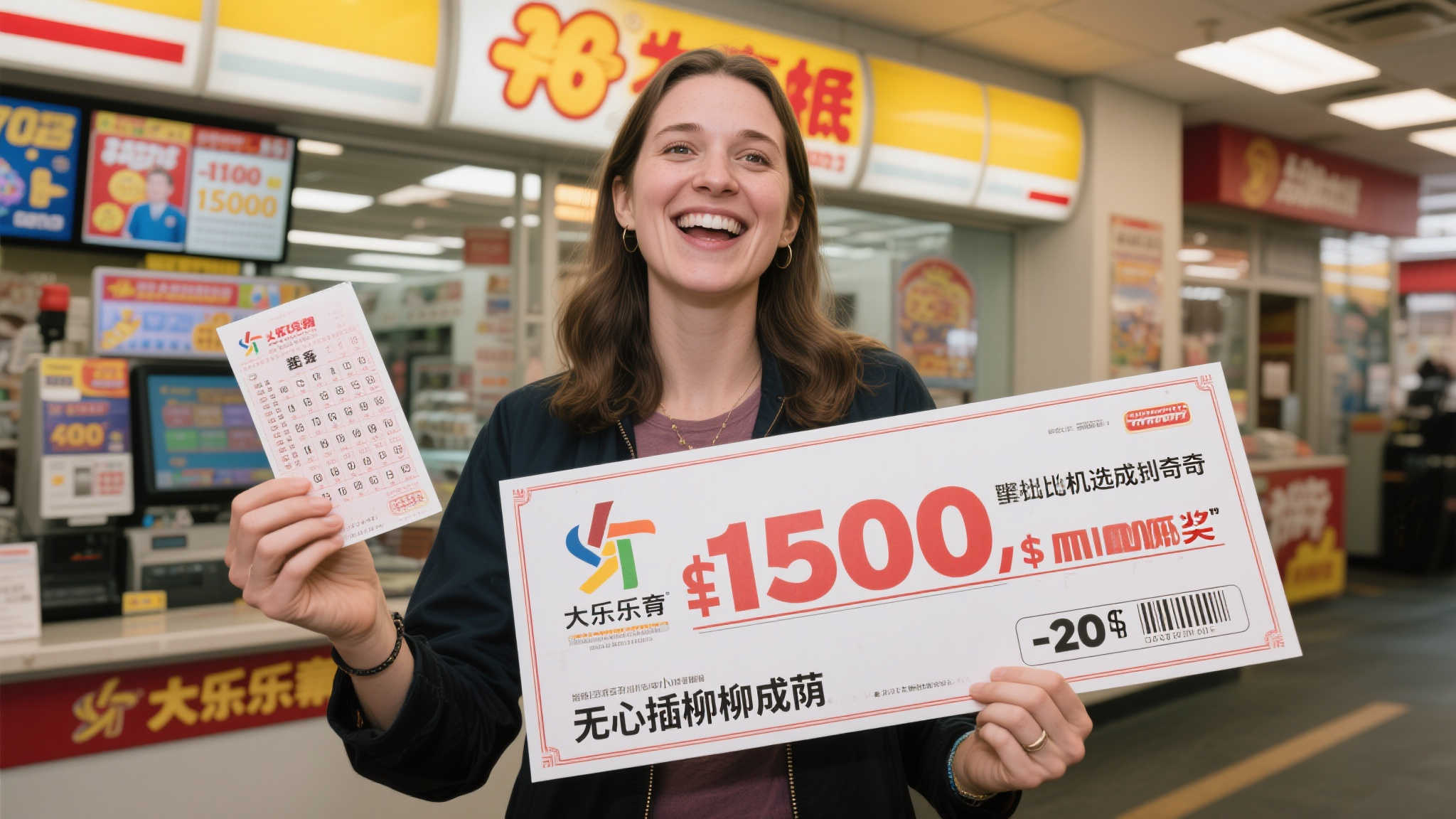 女子20元机选喜中大乐透1500万：生活态度不变-图