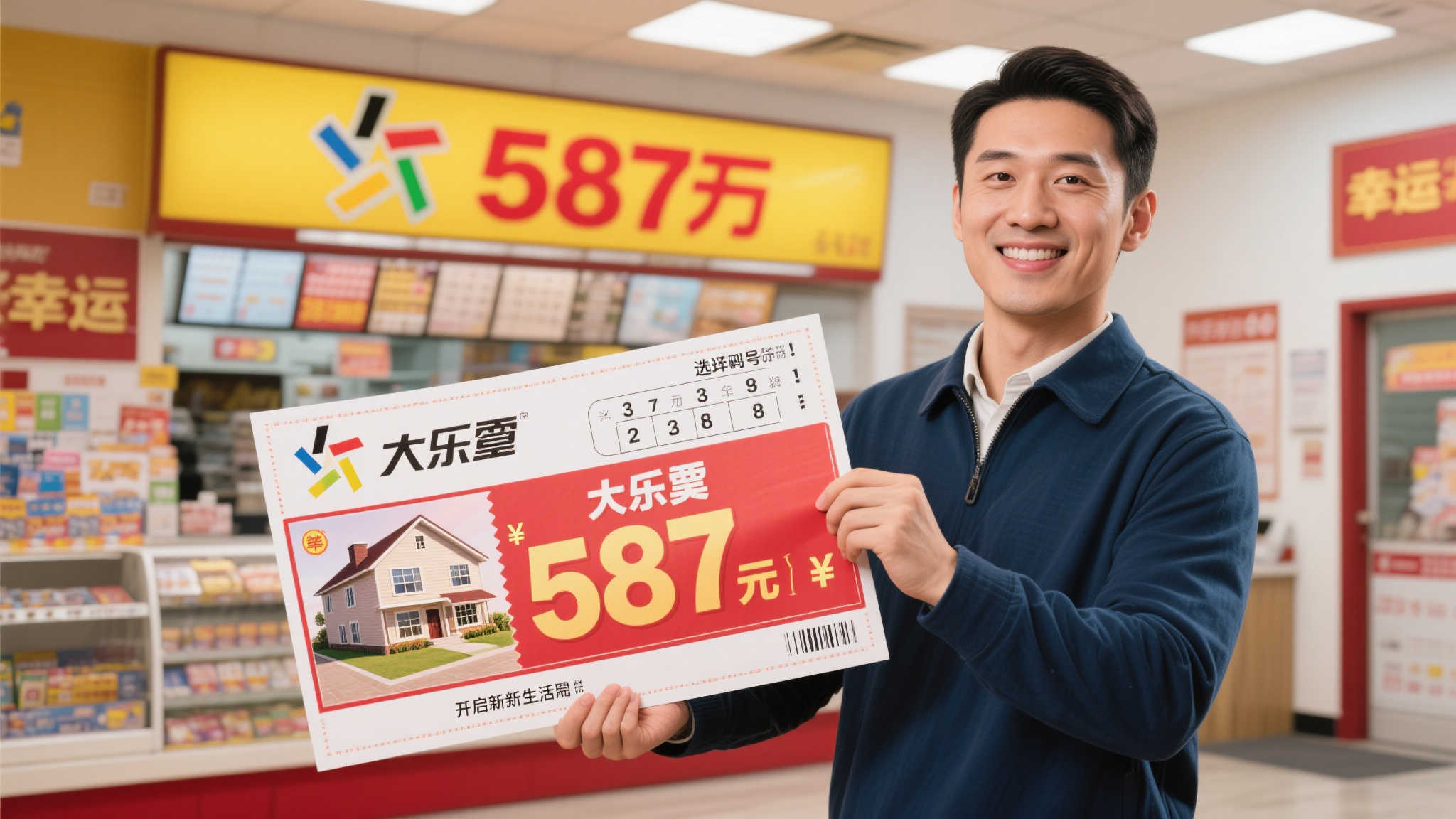 男子凭自选号码喜中大乐透587万,计划换购更大住房 想象一下,仅仅凭借一张小小的彩票,就能实