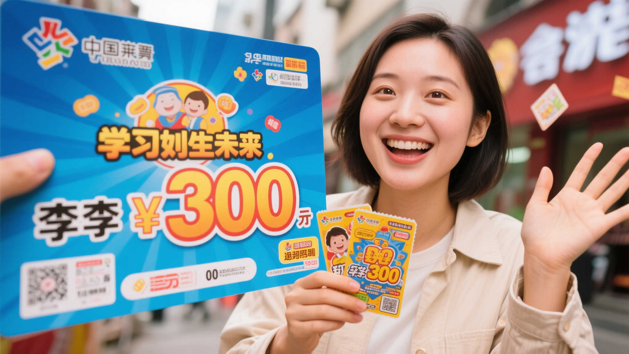 女子首张彩票即中百万大奖 全家欢聚兑奖现场