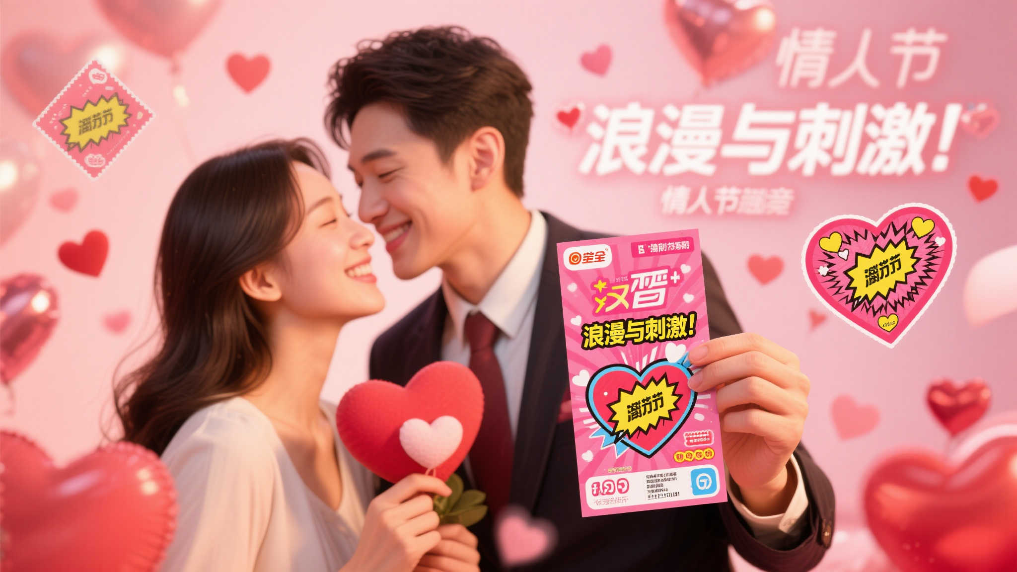 当甜蜜的情人节邂逅趣味十足的刮刮乐，会碰