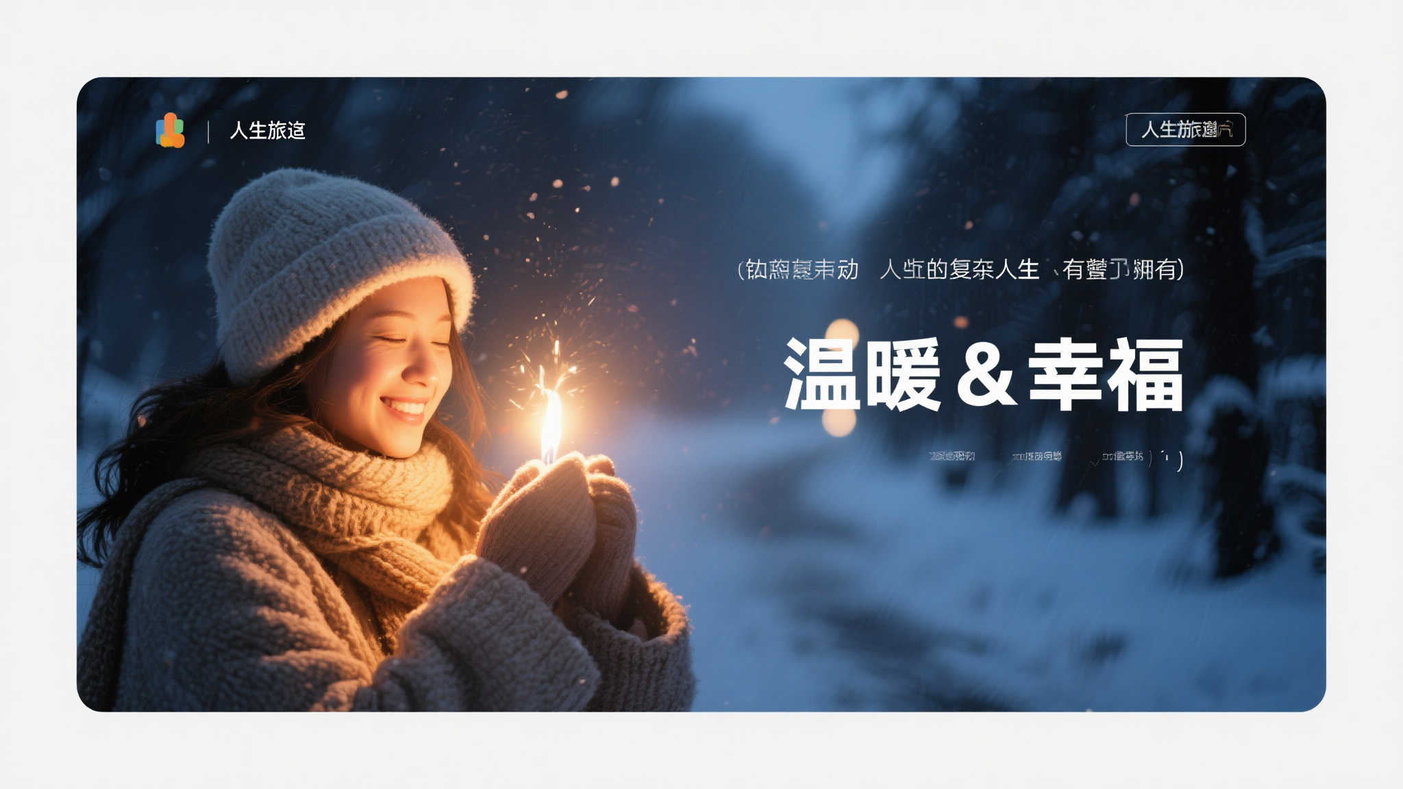 愿温情常在,幸福相随…… 在人生的旅途中,温暖和幸福是无可比拟的珍