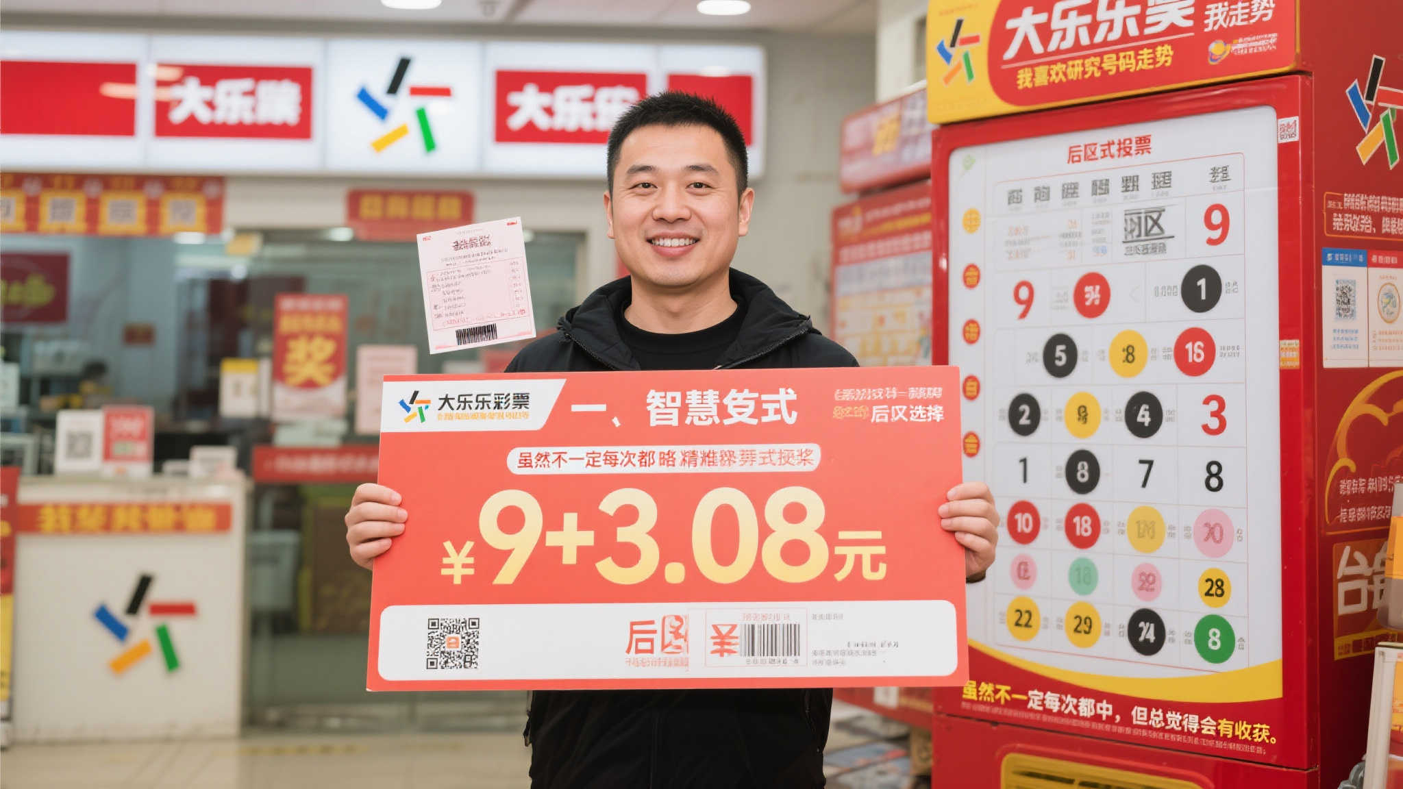 一：9+3复式投注的智慧选择
这位男子